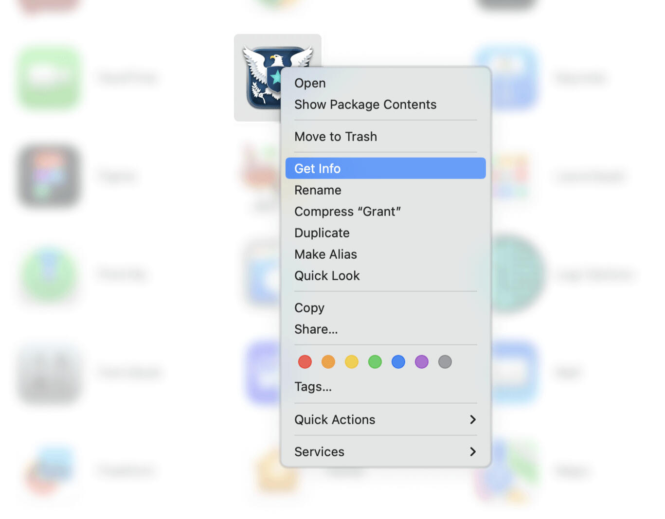 How to remove a custom Grant icon in Finder